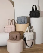 Multifunction Puffer Duffel Bag with Shoe Compartment - Image 5