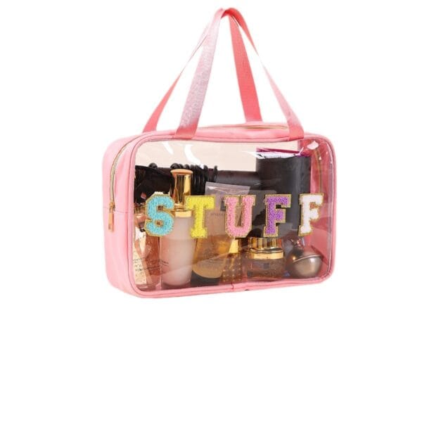 Clear Waterproof Makeup Bag – Portable Cosmetic & Toiletry Organizer