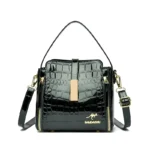 Luxury Crocodile Pattern PU Leather Women’s Tote Bag - Image 7