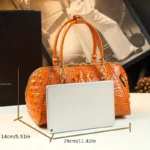 Tote Bag Crocodile Fashion Colorful Alligator Women Handbags Designer Retro Pattern Luxury Soft Leather Shoulder Crossbody Bags - Image 3