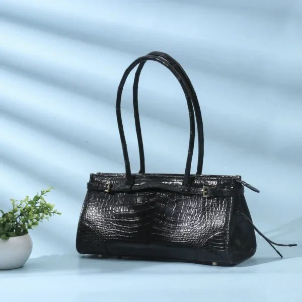 Luxury Genuine Leather Crocodile Tote Bag for Women