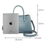 Luxury Genuine Cowhide Leather Tote Bag for Women - Image 5