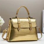 Luxury Crocodile Embossed Patent Leather Women’s Tote - Image 10