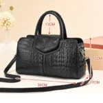 Crocodile Pattern Shoulder Bag for Women - Image 2