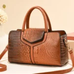 Crocodile Pattern Shoulder Bag for Women - Image 4