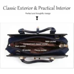 Luxury Brand Crocodile Handbag Women Tote Bag Bright Leather Women Purse Shoulder Bag Female Top-handle Bags Commuting Shopping - Image 3