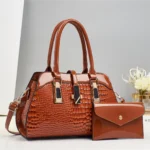 Luxury Brand Crocodile Handbag Women Tote Bag Bright Leather Women Purse Shoulder Bag Female Top-handle Bags Commuting Shopping - Image 10