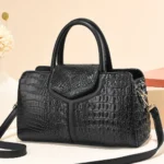 Crocodile Pattern Shoulder Bag for Women - Image 9