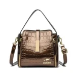 Luxury Crocodile Pattern PU Leather Women’s Tote Bag - Image 9