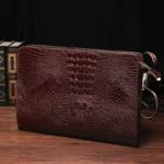 Crocodile Grain PU Leather Envelope Clutch - Image 2