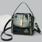 Luxury Crocodile Pattern PU Leather Women’s Tote Bag - Image 5