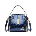 Luxury Crocodile Pattern PU Leather Women’s Tote Bag - Image 8