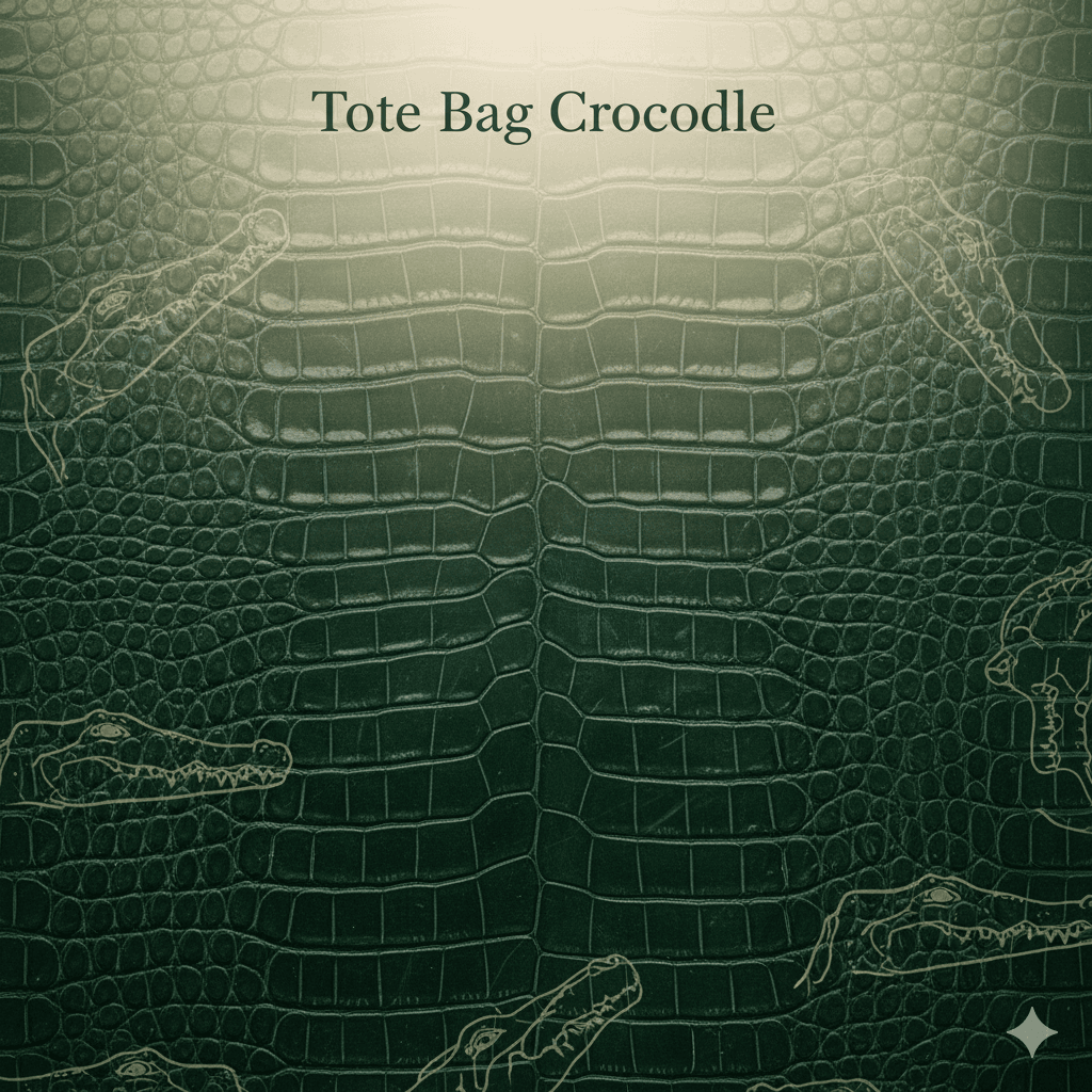 Here's a suitable background image for a "Tote Bag Crocodile" category page title
